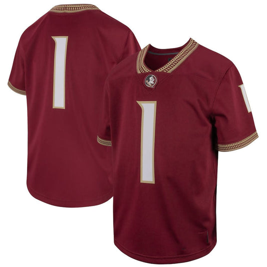 #1 F.State Seminoles Football Game Jersey - Garnet American College Jerseys