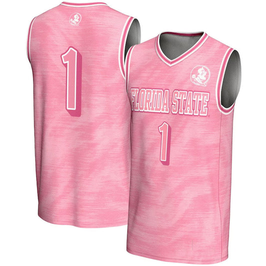 #1 F.State Seminoles GameDay Greats Lightweight Basketball Fashion Jersey - Pink American College Jerseys