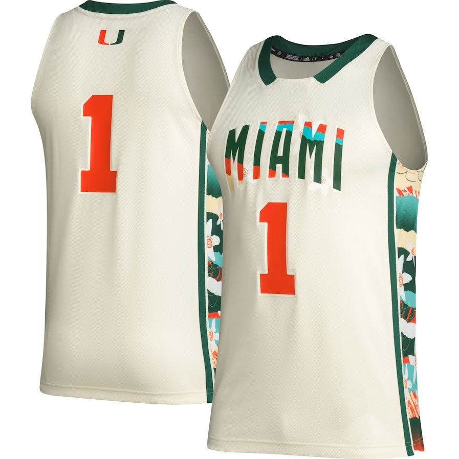 #1 M.Hurricanes Honoring Black Excellence Basketball Jersey - Khaki American College Jerseys