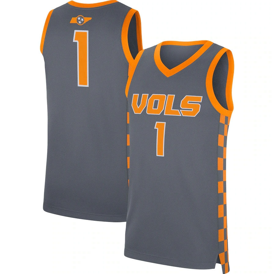 #1 T.Volunteers Replica Jersey - Gray College Jerseys