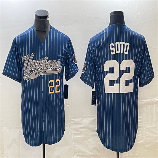 Los Angeles Dodgers #22 Juan Soto Blue Home Authentic Patch Jersey Baseball Jerseys