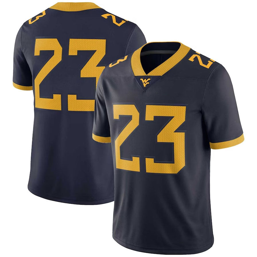 #23 W.Virginia Mountaineers Game Jersey - Navy American College Jerseys