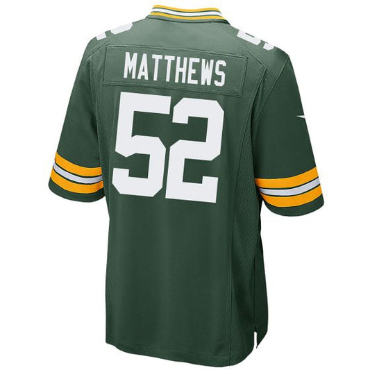 GB.Packers #52 Clay Matthews Green Game Stitched American Football Jerseys