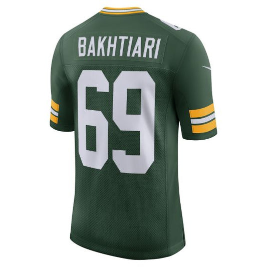 GB.Packers #69 David Bakhtiari Green Home Limited Stitched American Football Jerseys