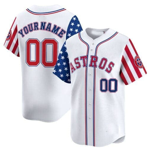 Custom Houston Astros 2024 Independence Day Vapor Premier Limited White – All Stitched Baseball Jersey