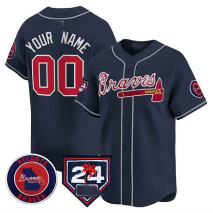 Custom Atlanta Braves 2024 Spring Training Patch Vapor Premier Limited – All Stitched Baseball Jersey