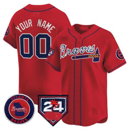 Custom Atlanta Braves 2024 Spring Training Patch Vapor Premier Limited – All Stitched Baseball Jersey