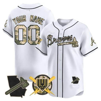 Custom Atlanta Braves Armed Forces Day Vapor Premier Limited – All Stitched Baseball Jersey