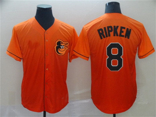 Baltimore Orioles #8 Cal Ripken Jr. Orange Fade Stitched Baseball Jersey