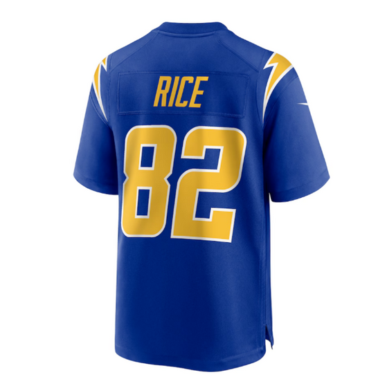 LA.Rams #82 Brenden Rice 2024 Draft First Round Pick Player Game Jersey - Royal American Football Jerseys