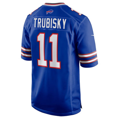 B.Bills #11 Mitchell Trubisky Game Jersey - Royal Football Jerseys