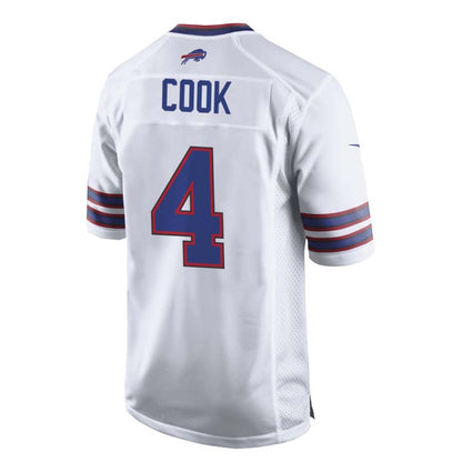 B.Bills #4 James Cook White Game Player Jersey American Stitched Football Jerseys