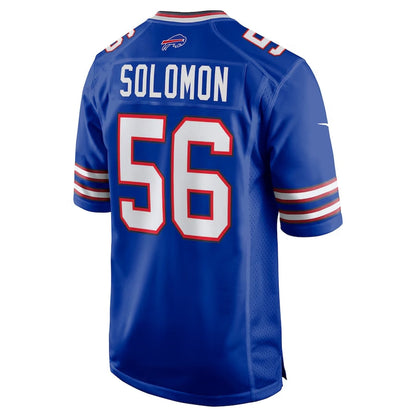 B.Bills #56 Javon Solomon Game Jersey - Royal Football Jerseys