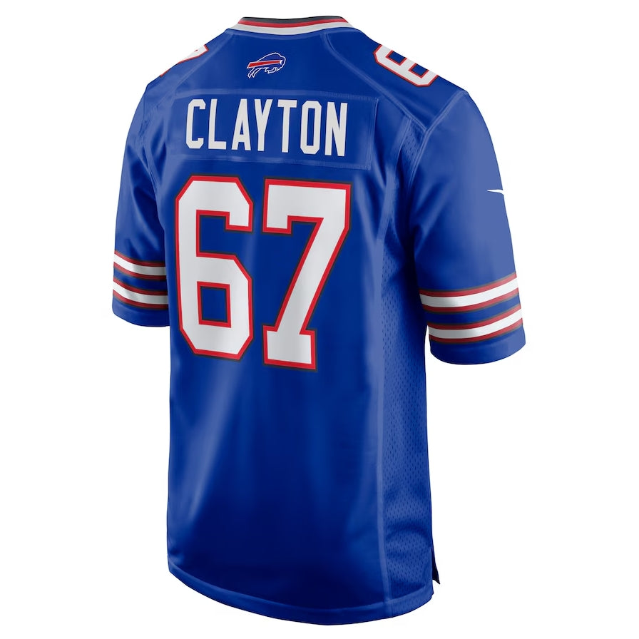 B.Bills #67 Travis Clayton Game Jersey - Royal Football Jerseys