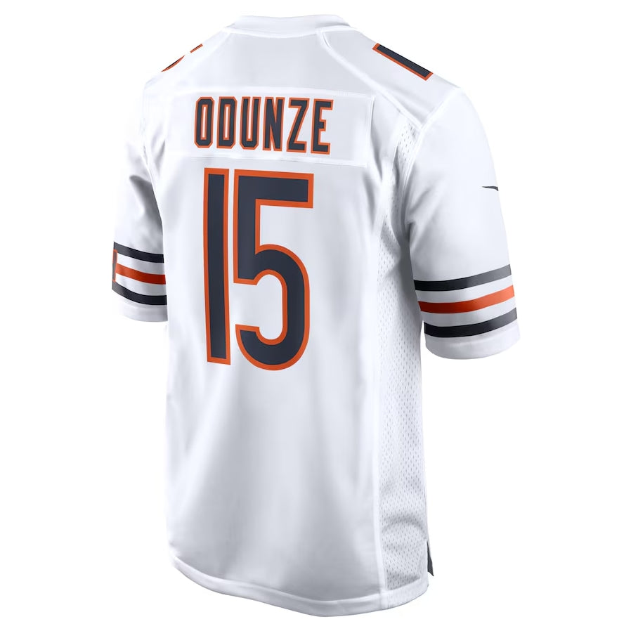 C.Bears #15 Rome Odunze Game Jersey - White American Football Jersey