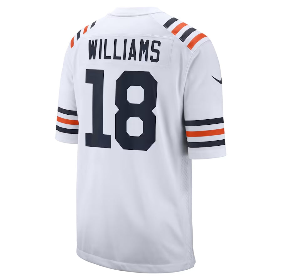 C.Bears #18 Caleb Williams 2024 Draft 2nd Alternate Game Player Jersey - White American Football Jerseys