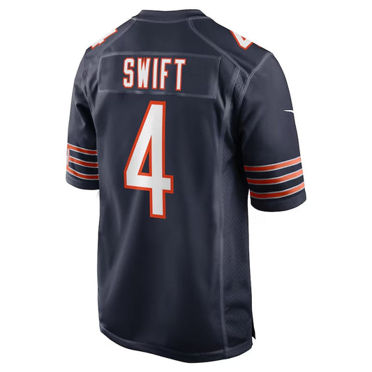 C.Bears #4 D'Andre Swift Game Jersey - Navy American Football Jerseys