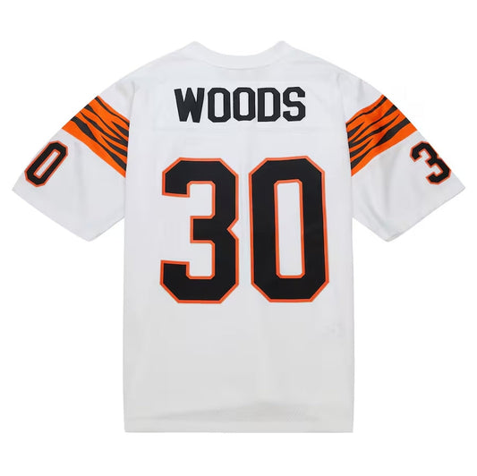 C.Bengals #30 Ickey Woods Mitchell & Ness Legacy Replica Jersey - White American Football Jerseys