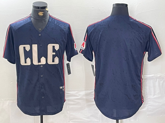 Cleveland Guardians Blank Navy 2024 City Connect Limited Stitched Baseball Jerseys