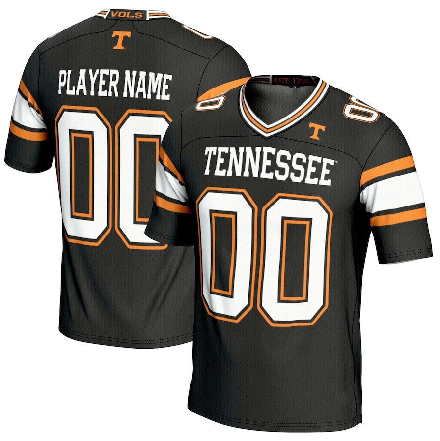 Custom T.Volunteers GameDay Greats NIL Pick-A-Player Football Jersey - Black College Jerseys