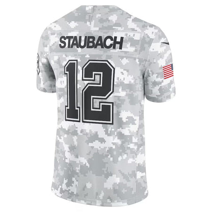 D.Cowboys #12 Roger Staubach Arctic Camo 2024 Salute to Service Limited Stitched American Football Jerseys