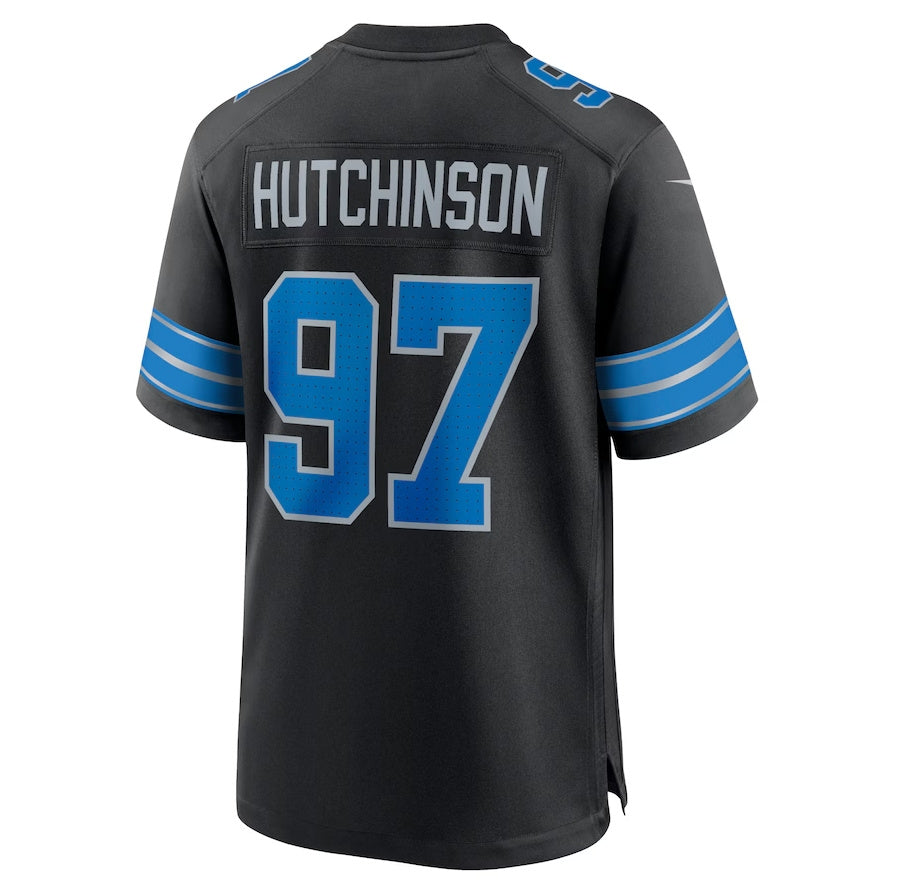 D.Lions #97 Aidan Hutchinson 2nd Alternate Game Jersey - Black American Football Jerseys