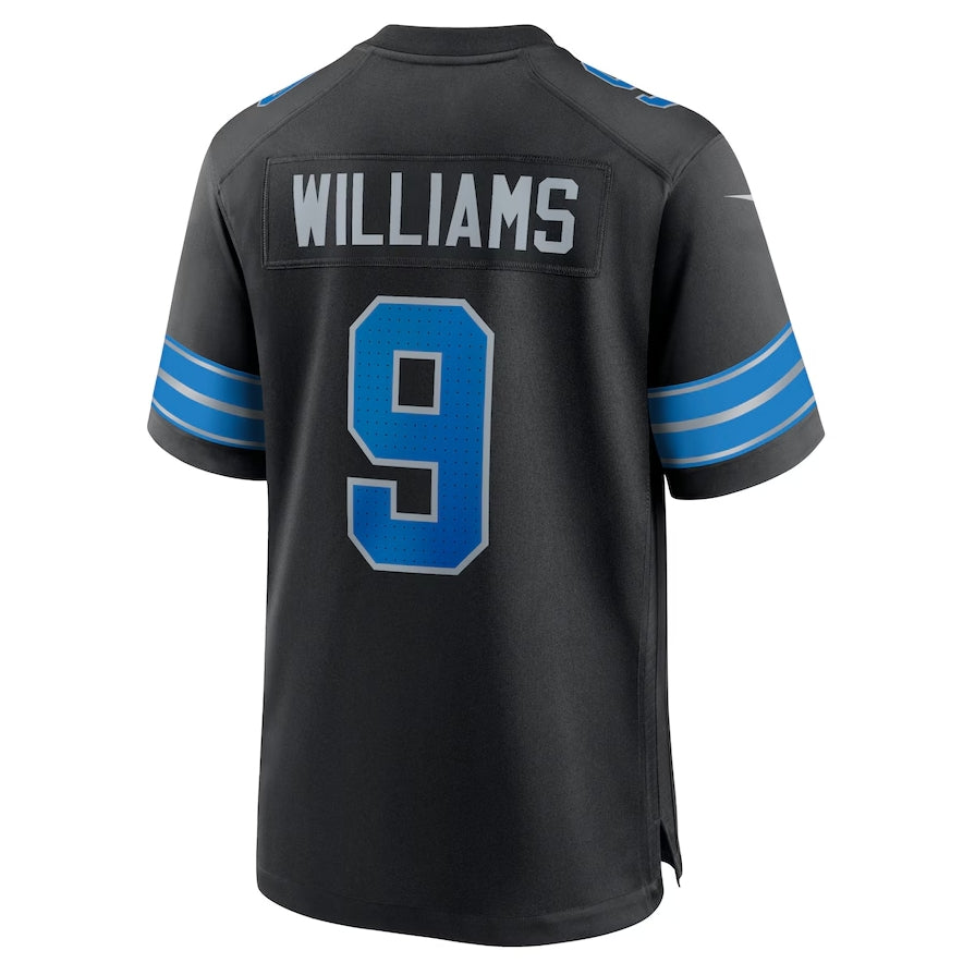 D.Lions #9 Jameson Williams 2nd Alternate Game Jersey - Black American Football Jerseys