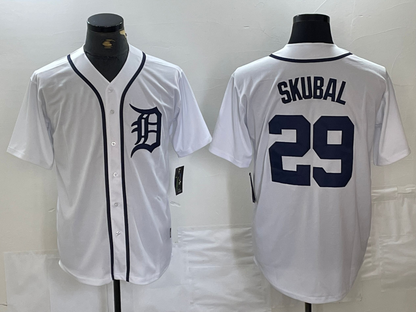 Detroit Tigers #29 Tarik Skubal White Cool Base Stitched Baseball Jerseys