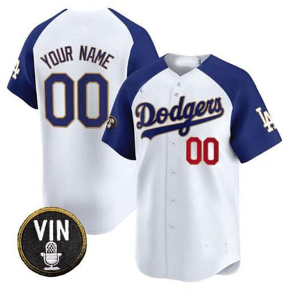 Custom Los Angeles Dodgers Vin Scully Patch Gold Trim Vapor Premier Limited – All Stitched Baseball Jersey