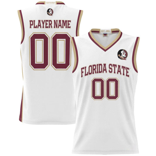 Custom F.State Seminoles GameDay Greats NIL Pick-A-Player Lightweight Basketball Jersey - White American College Jerseys