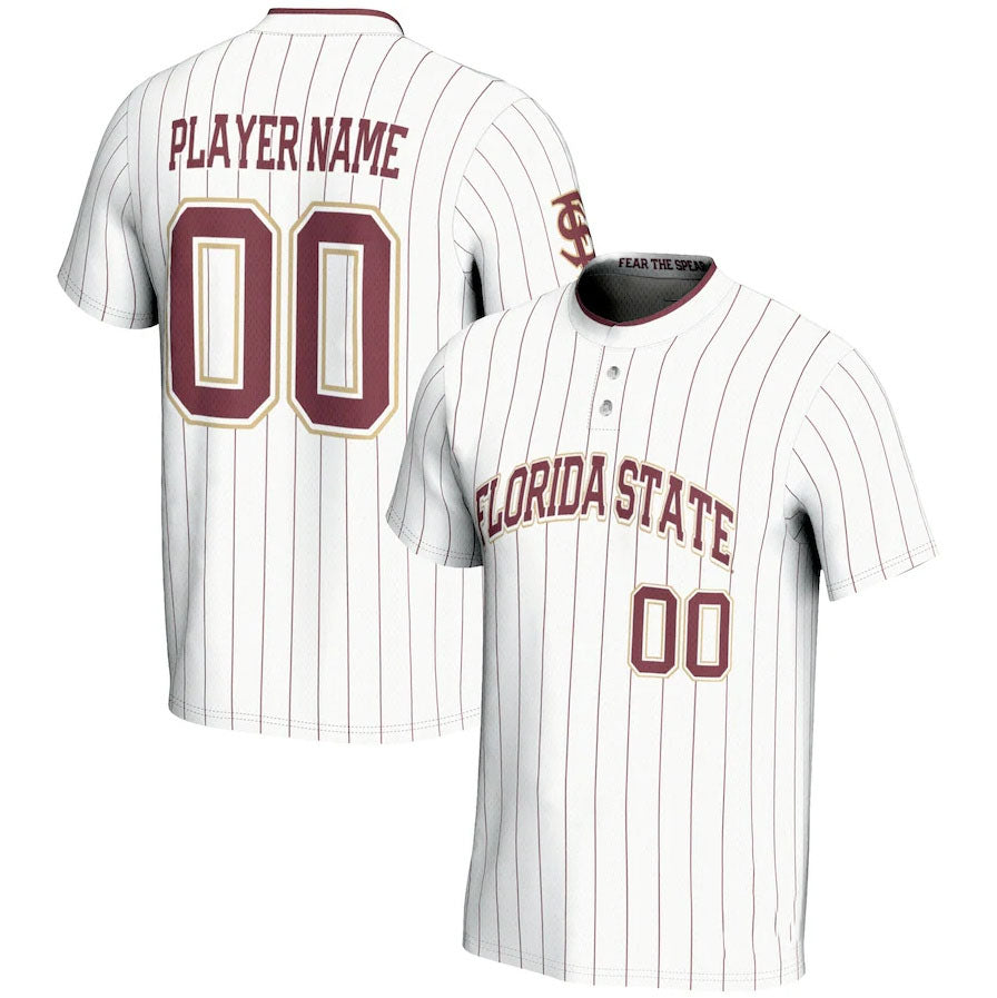 Custom F.State Seminoles GameDay Greats Unisex NIL Pick-A-Player Lightweight Softball Jersey - White American College Jerseys