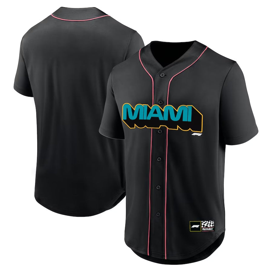 Miami Grand Prix Baseball Jersey - Black Stitched American College Jerseys