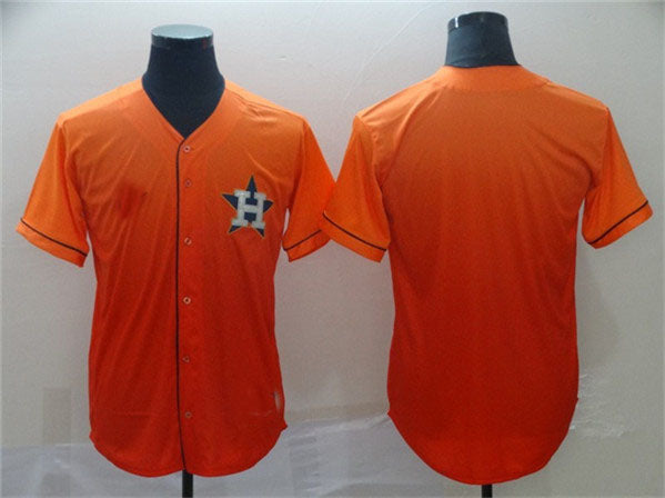 Houston Astros Blank Orange Fade Stitched Baseball Jersey