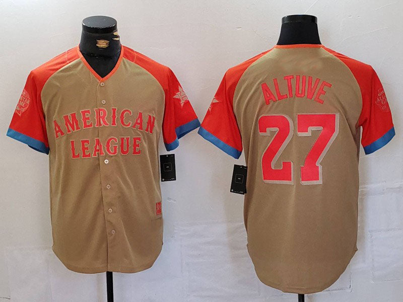 Houston Astros #27 Jose Altuve Cream 2024 All Star Limited Stitched Baseball Jerseys