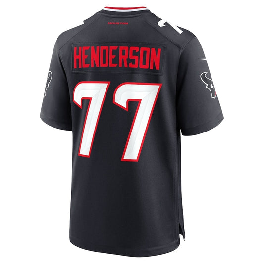 H.Texans #77 LaDarius Henderson Game Jersey - Navy American Football Jerseys