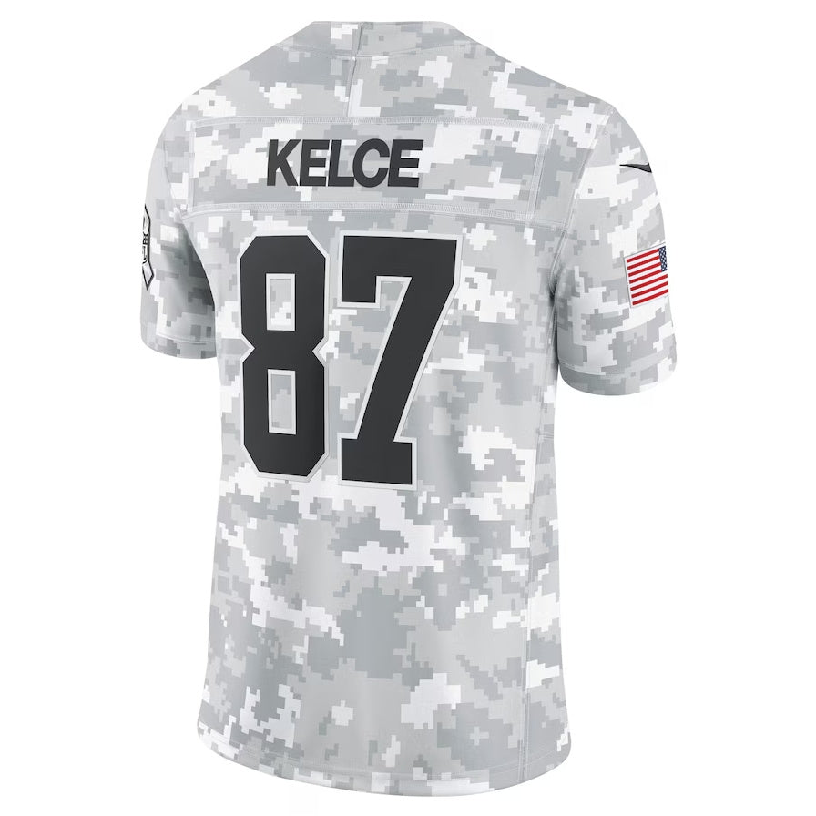 KC.Chiefs #87 Travis Kelce Arctic Camo 2024 Salute to Service Limited Stitched American Football Jerseys