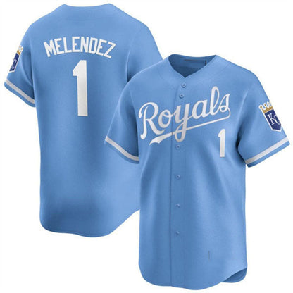 Kansas City Royals #1 MJ Melendez Light Blue Alternate Limited Stitched Baseball Jersey