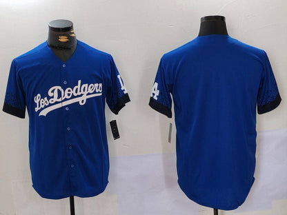 Los Angeles Dodgers Blank Blue City Connect Cool Base Stitched Baseball Jersey