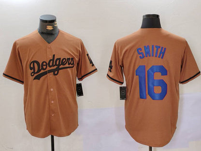 Los Angeles Dodgers #16 Will Smith Olive Cool Base Limited Stitched  Baseball Jerseys