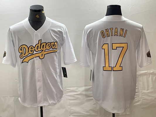 Los Angeles Dodgers #17 Shohei Ohtani White 2022 All Star Stitched Flex Base Baseball Jerseys