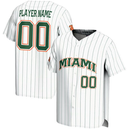 Custom M.Hurricanes GameDay Greats NIL Pick-A-Player Lightweight Baseball Jersey - White American College Jerseys