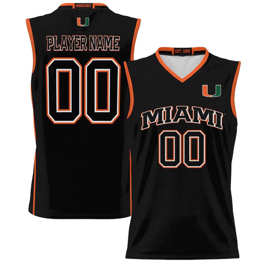 Custom M.Hurricanes GameDay Greats Unisex NIL Pick-A-Player Lightweight Basketball Jersey - Black American College Jerseys