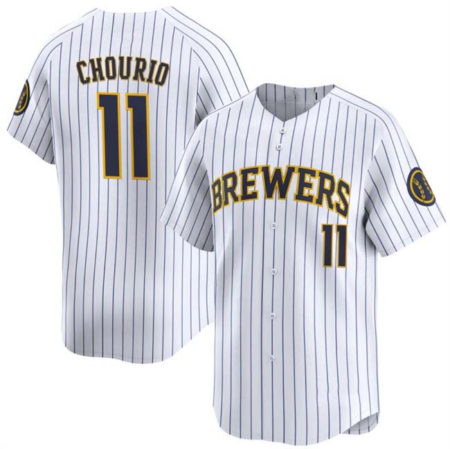 Milwaukee Brewers #11 Jackson Chourio White 2024 Alternate Limited Stitched Baseball Jersey