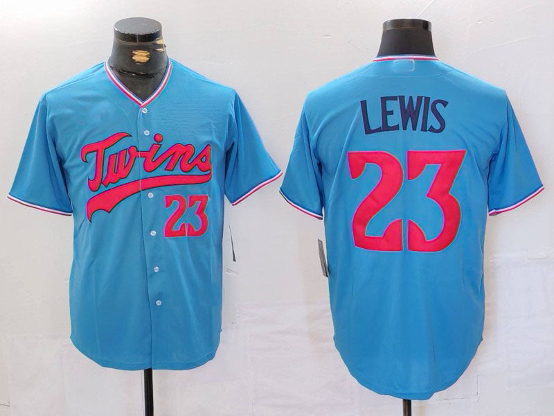 Minnesota Twins #23 Royce Lewis Blue Cool Base Stitched Baseball Jersey