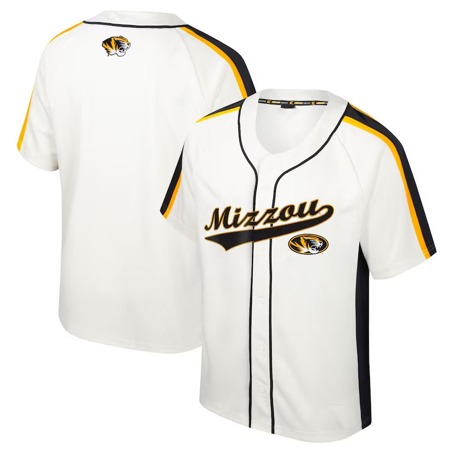 M.Tigers Colosseum Ruth Button-Up Baseball Jersey - Cream American College Jerseys