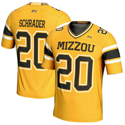 M.Tigers #20 Cody Schrader GameDay Greats NIL Player Football Jersey - Gold American College Jerseys