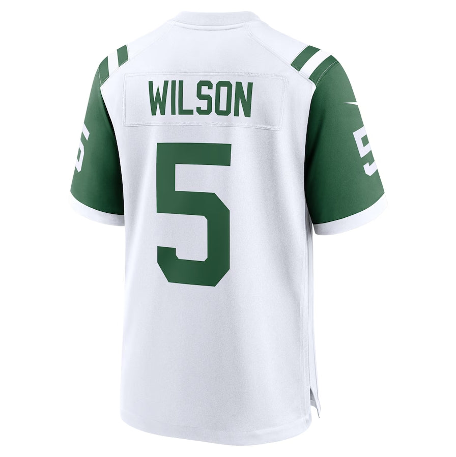 NY.Jets #5 Garrett Wilson Classic Alternate Game Jersey - White American Football Jerseys