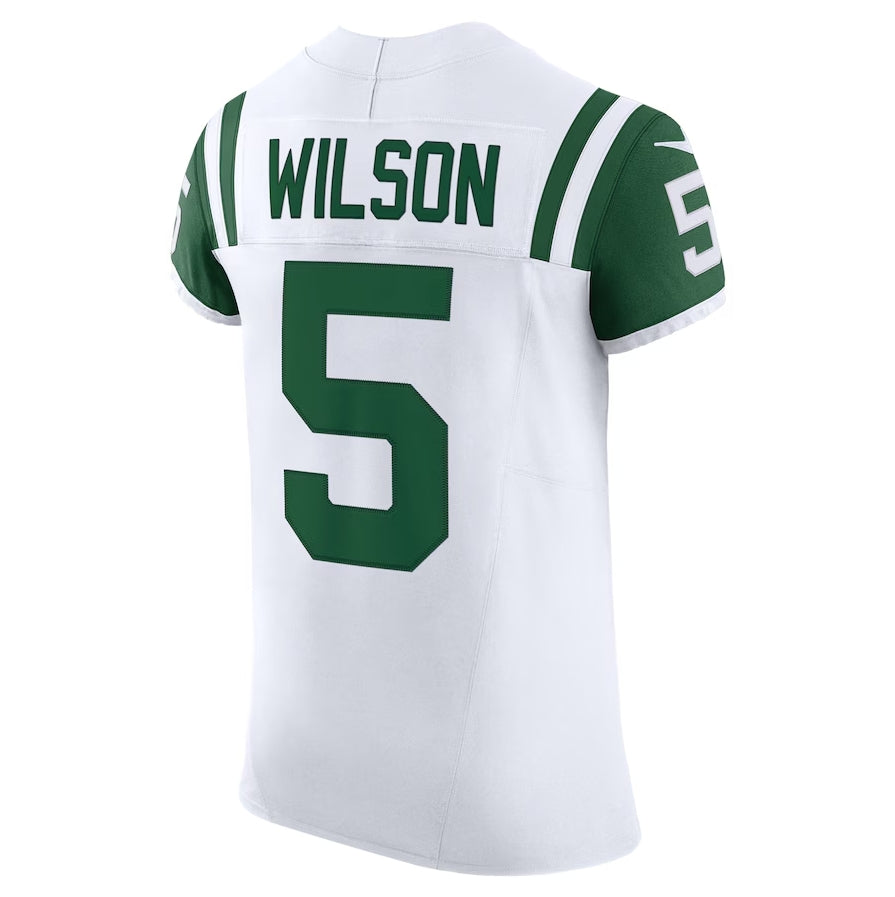 NY.Jets #5 Garrett Wilson Classic Alternate Vapor F.U.S.E. Elite Jersey - White American Football Jerseys