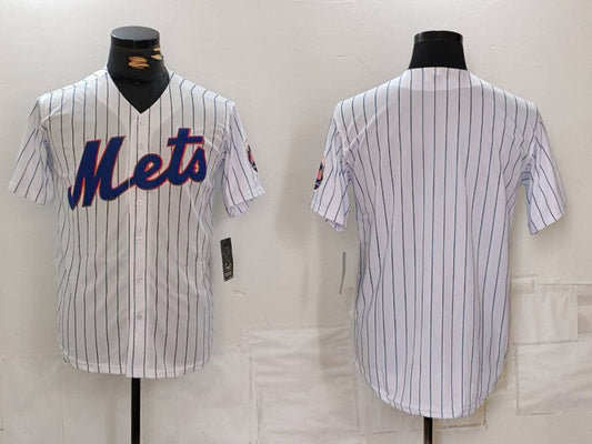 New York Mets Blank White Cool Base Stitched Stitched Baseball Jersey