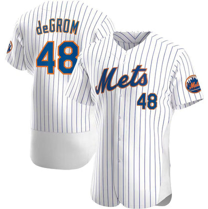 New York Mets #48 Jacob deGrom White Home Authentic Player Jersey Baseball Jerseys